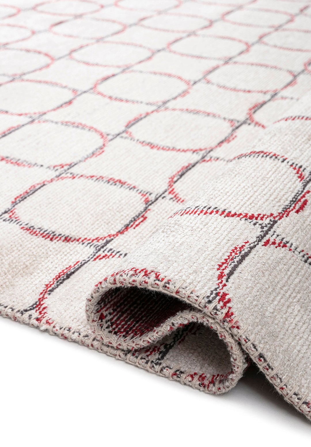 EQUINOX CHARCOAL - RED - ECRU RUG - 2