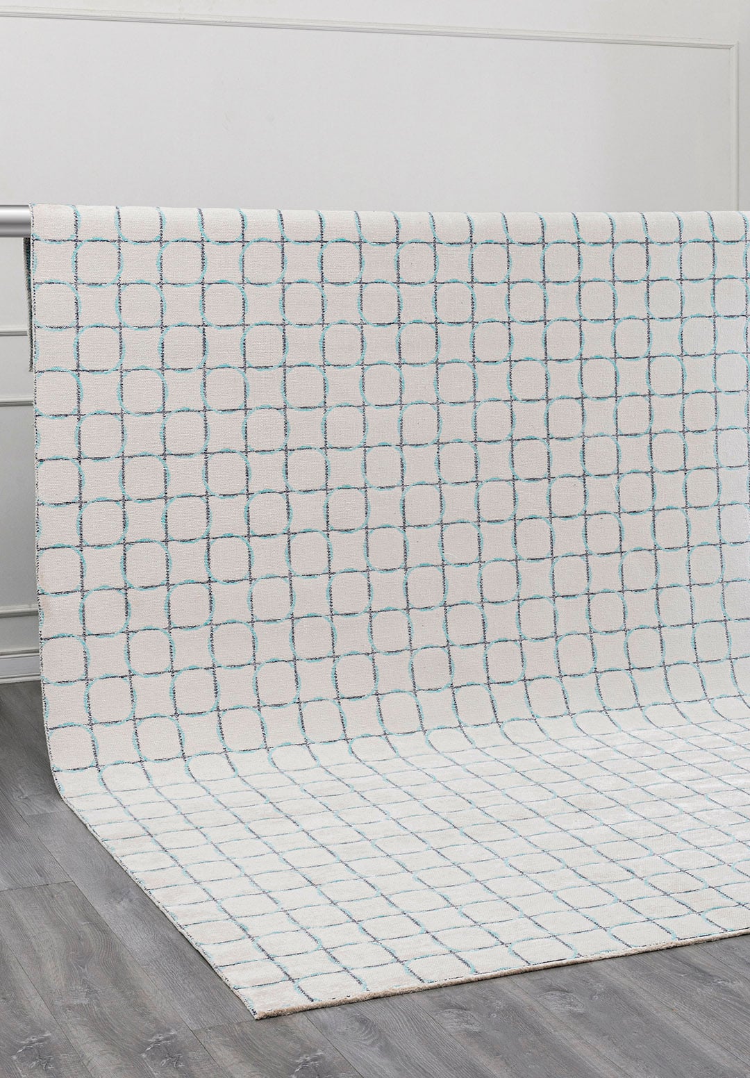 EQUINOX DARK NAVY - TURQUOISE - ECRU RUG - 4