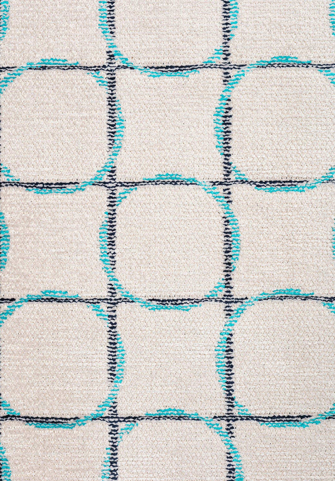 EQUINOX DARK NAVY - TURQUOISE - ECRU RUG - 5