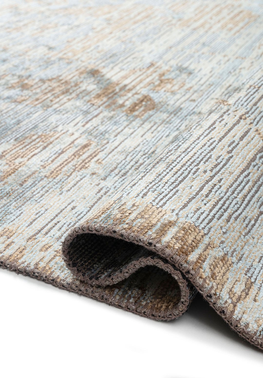 THALIA BEIGE - DARK BEIGE - ICE BLUE RUG - 2