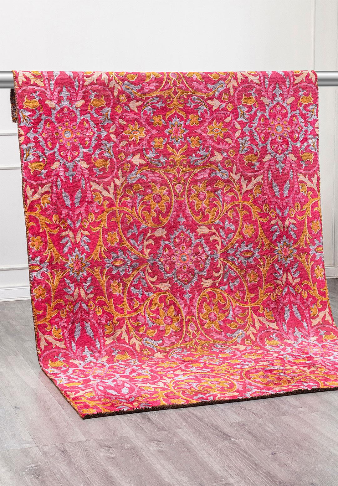 VIOLETTA FUSCHIA - LILAC - ORANGE RUG - 4