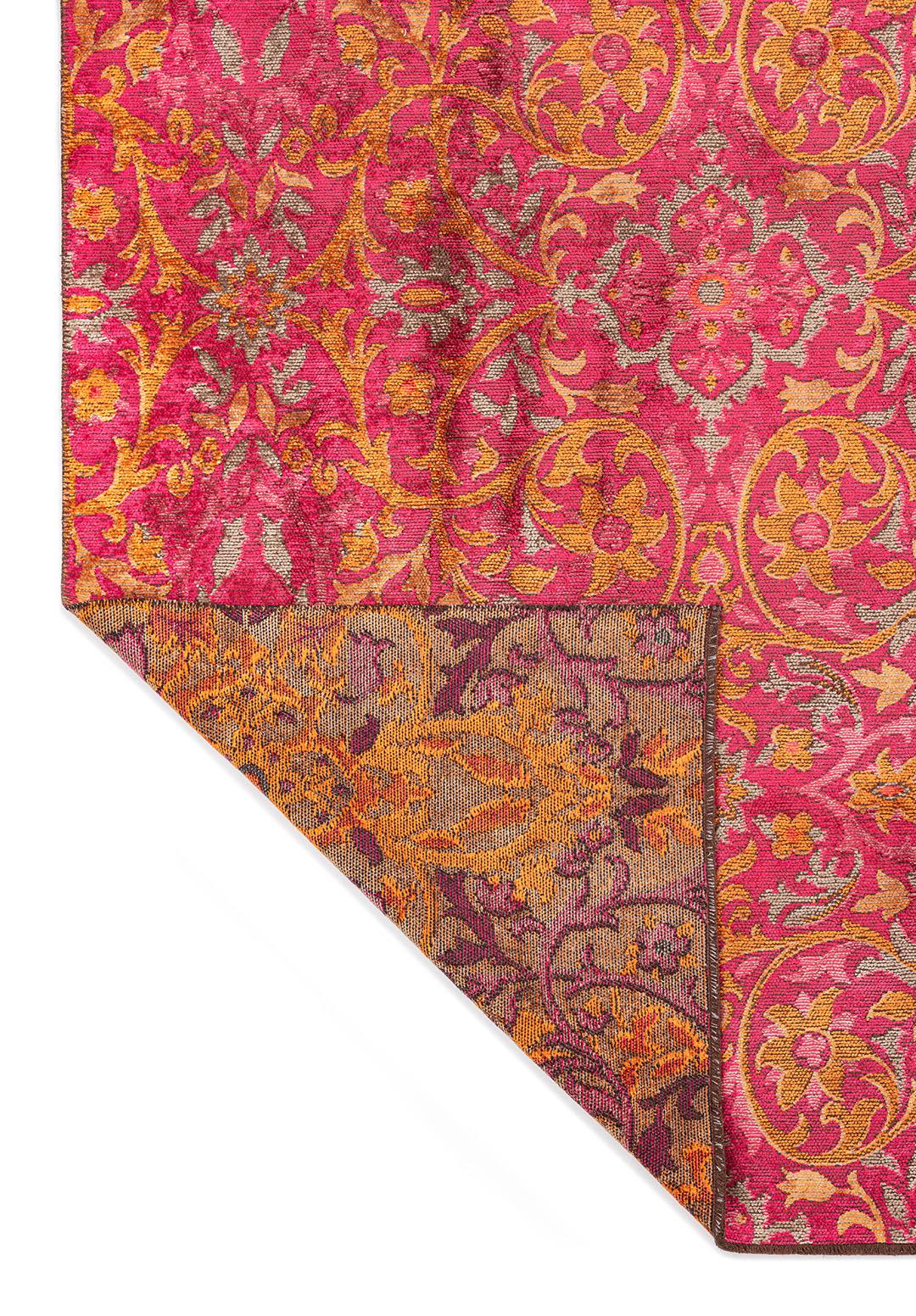 VIOLETTA FUSCHIA - NOUGAT - ORANGE RUG - 3