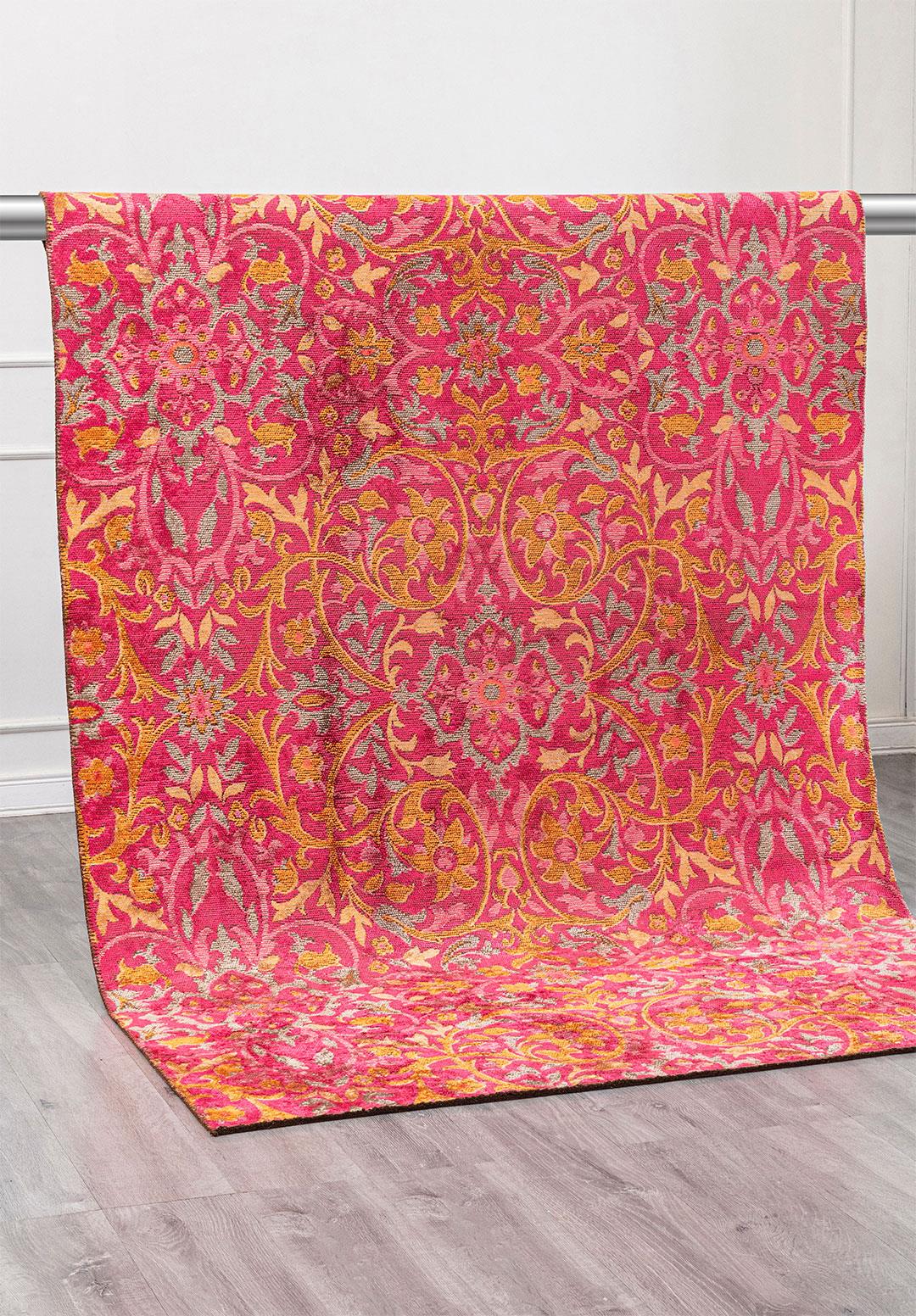 VIOLETTA FUSCHIA - NOUGAT - ORANGE RUG - 4
