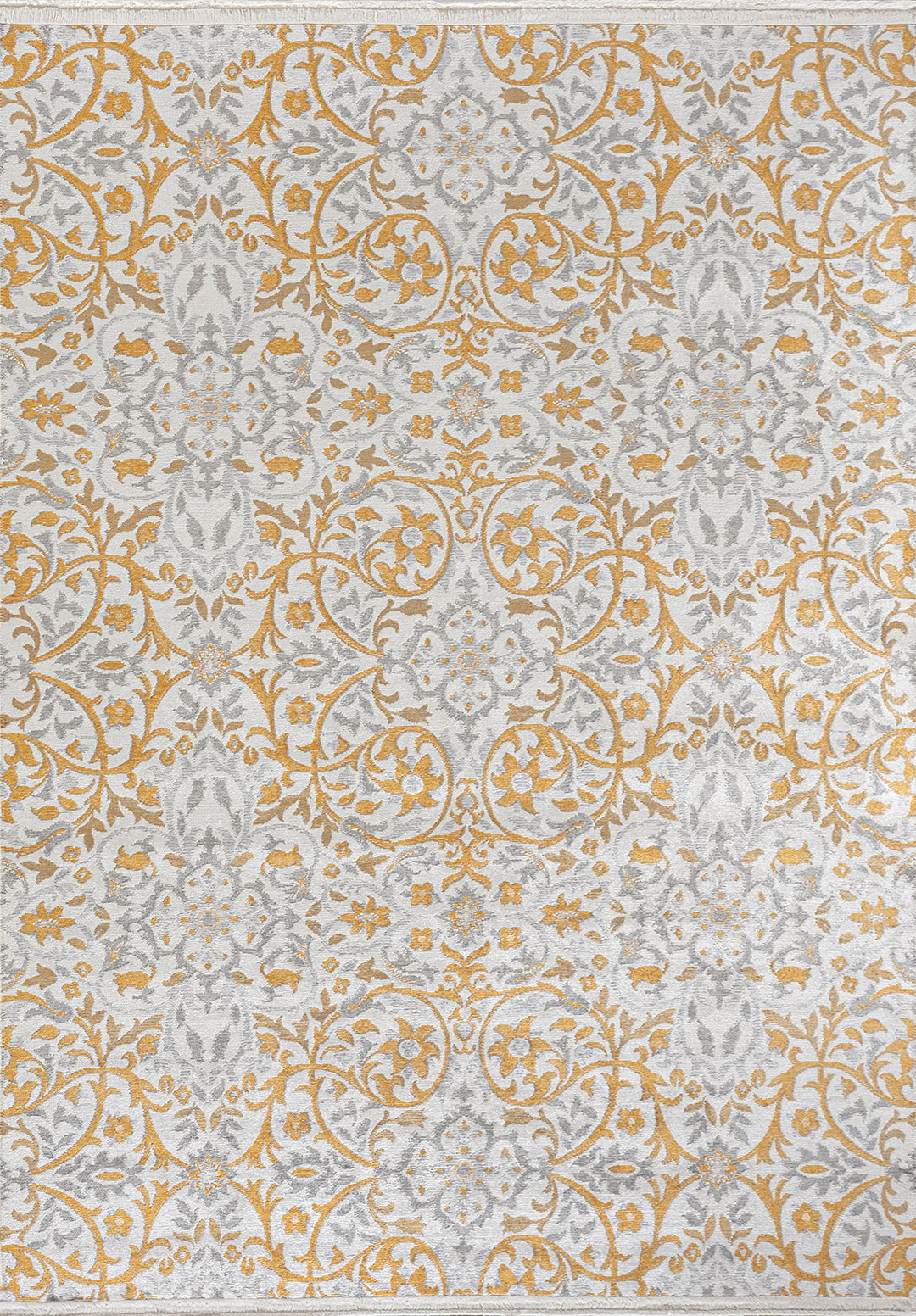 VIOLETTA ECRU - GREY - MUSTARD RUG - 1