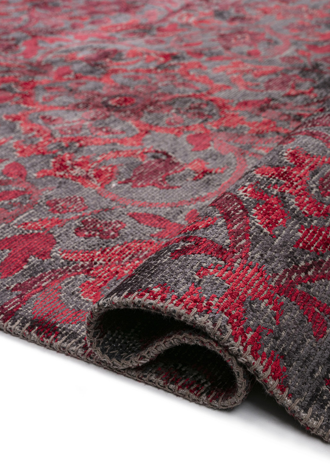 VIOLETTA CHARCOAL - RED - CHERRY RUG - 2