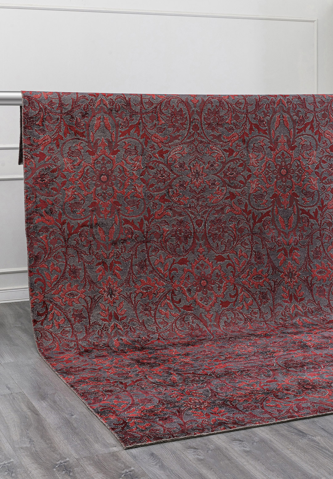 VIOLETTA CHARCOAL - RED - CHERRY RUG - 4