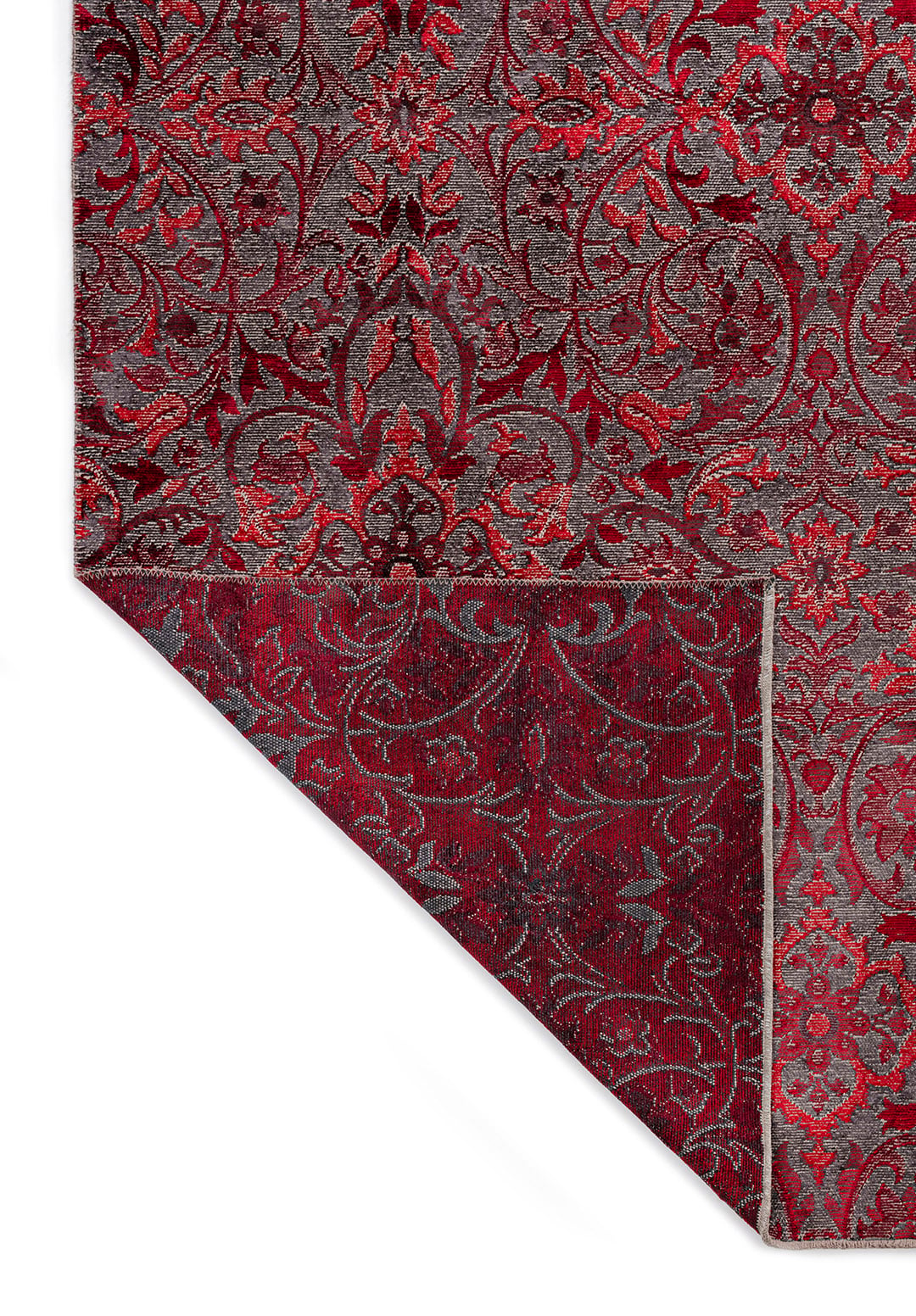 VIOLETTA CHARCOAL - RED - CHERRY RUG - 3
