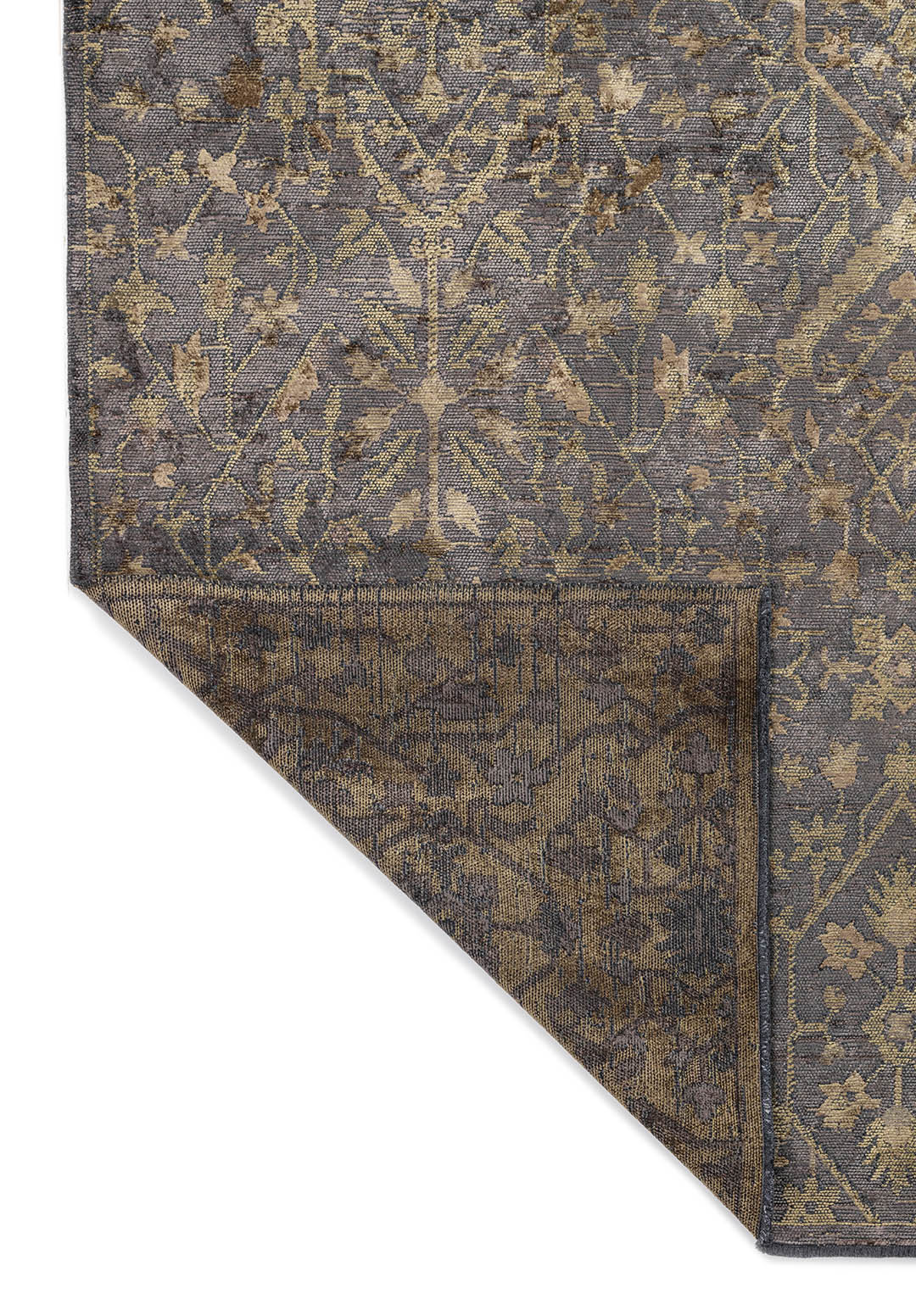 FLEUR KHAKI - GREEN - ANTHRACITE RUG - 3