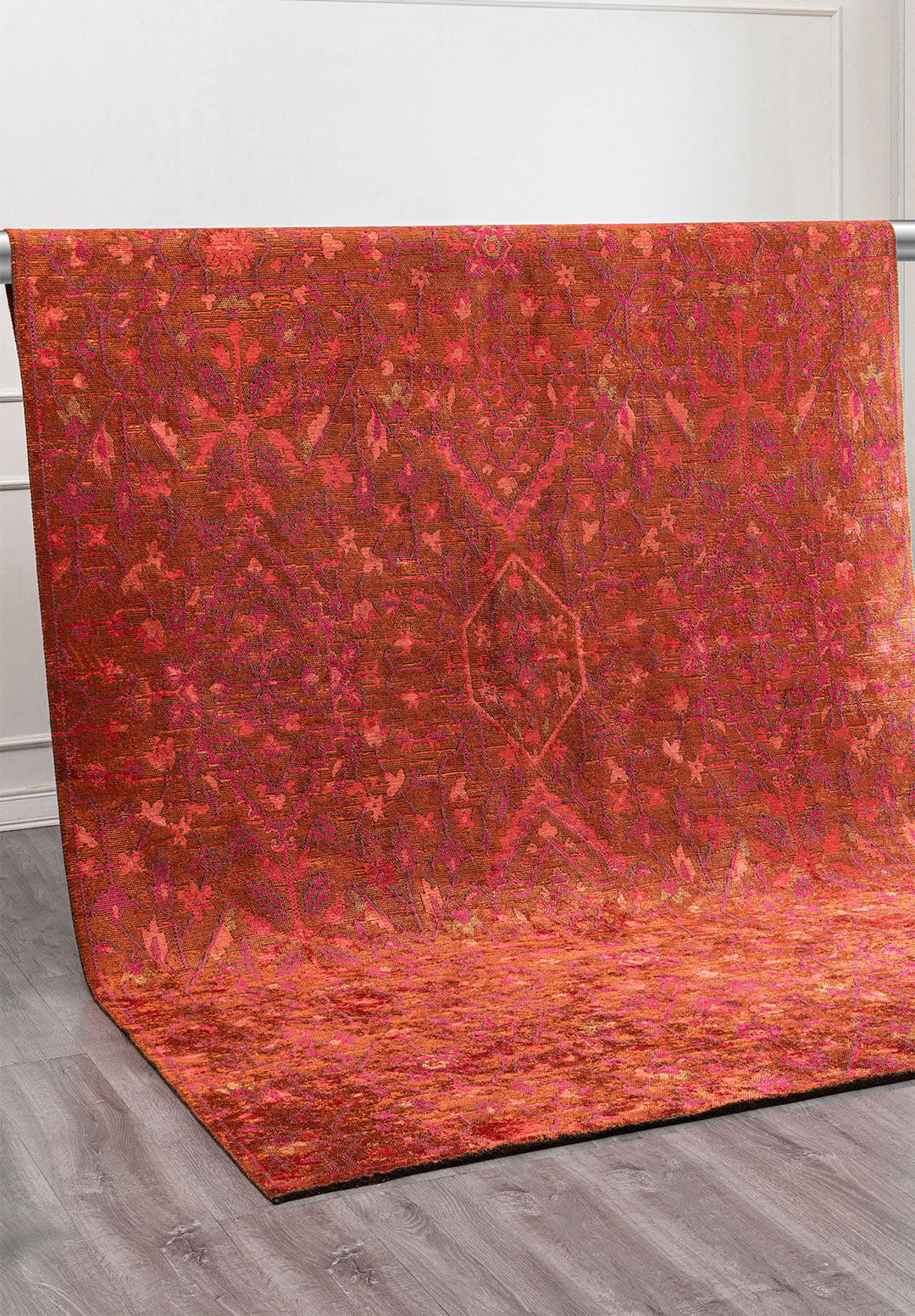 FLEUR TERRA - FUSCHIA - RUST RUG - 4