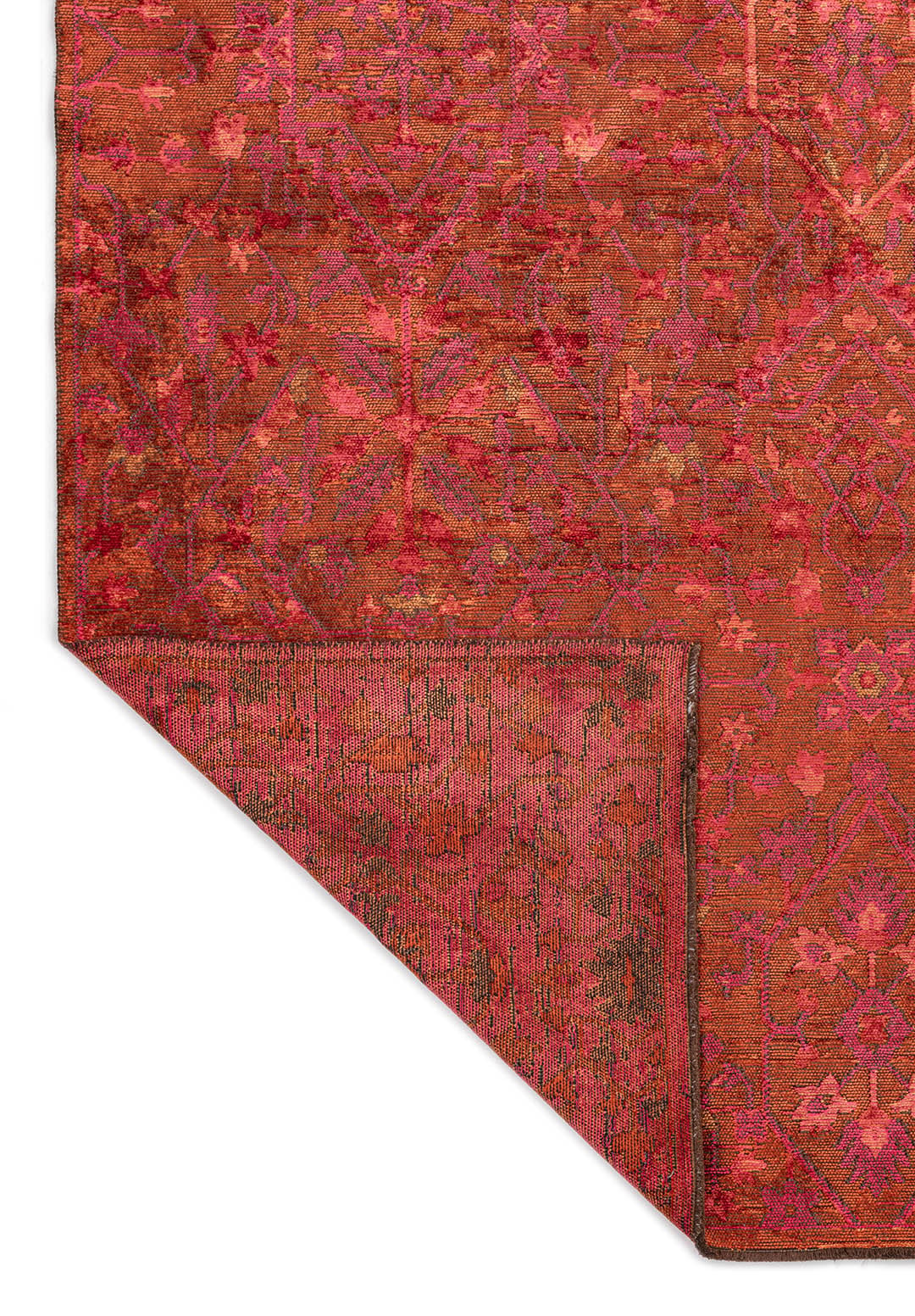 FLEUR TERRA - FUSCHIA - RUST RUG - 3