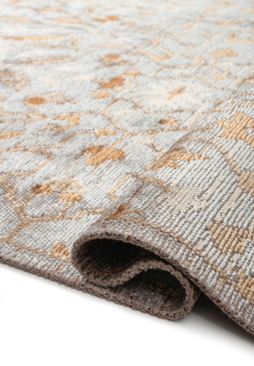 FLEUR CACAO - DARK BEIGE - LIGHT GREY RUG - 2