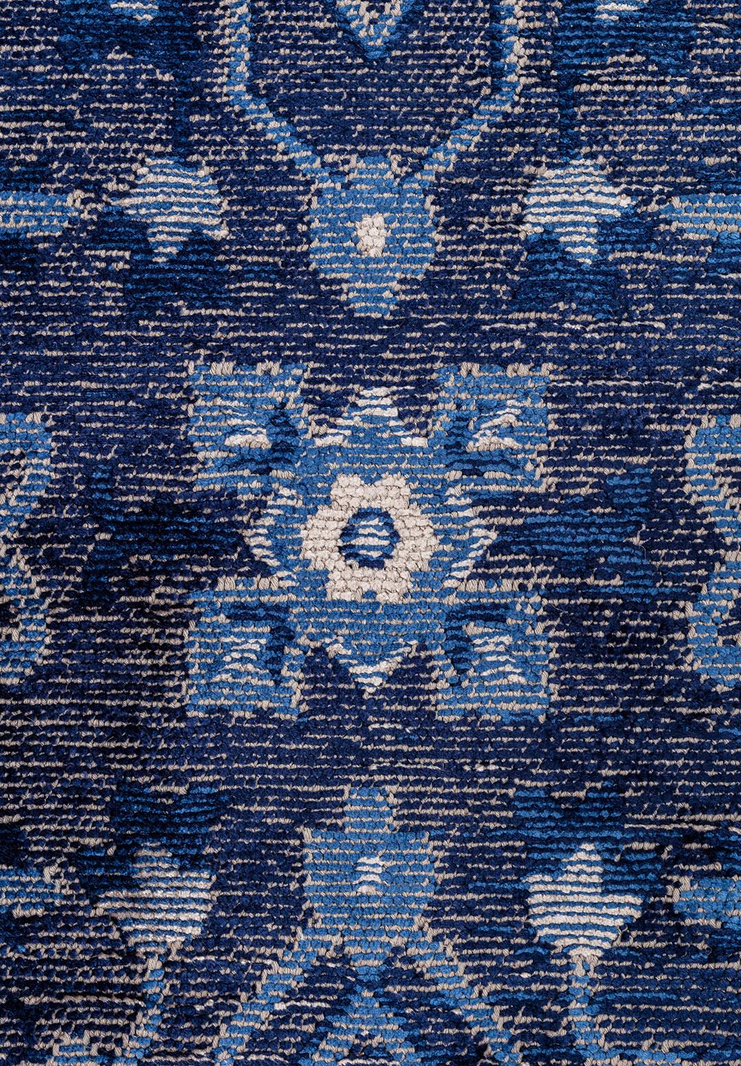FLEUR STONE - NAVY BLUE - DARK NAVY RUG - 5