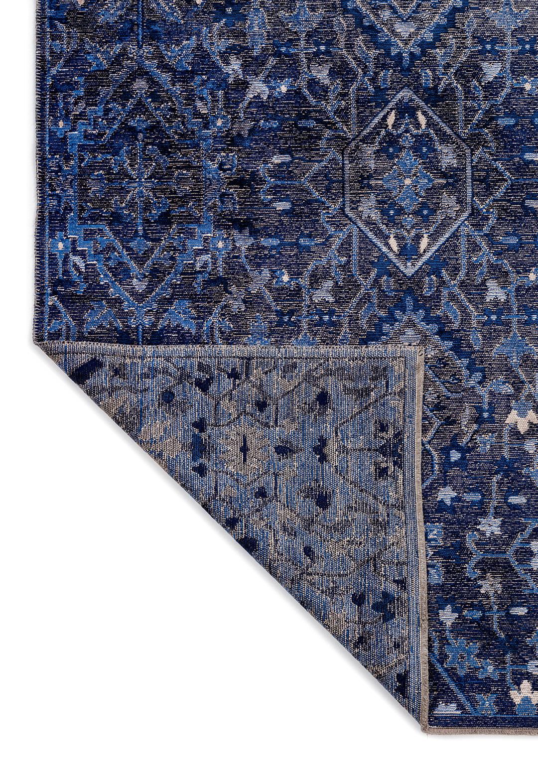 FLEUR STONE - NAVY BLUE - DARK NAVY RUG - 3