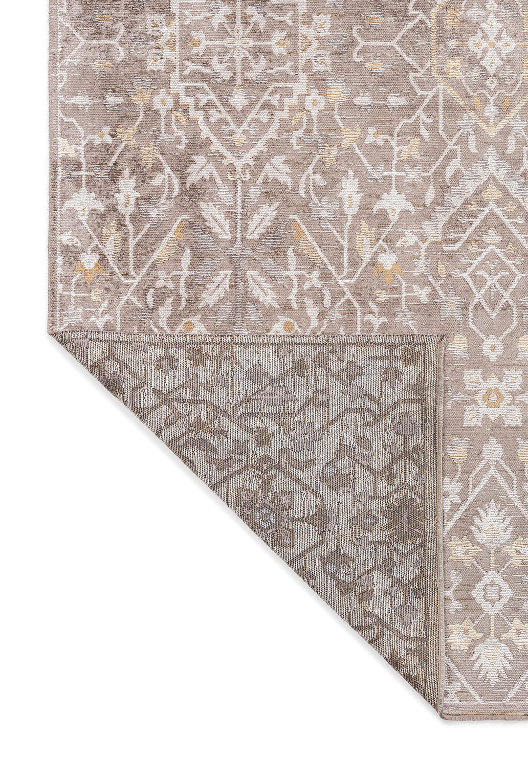 FLEUR LIGHT BROWN - BONE - DARK GREY RUG - 3