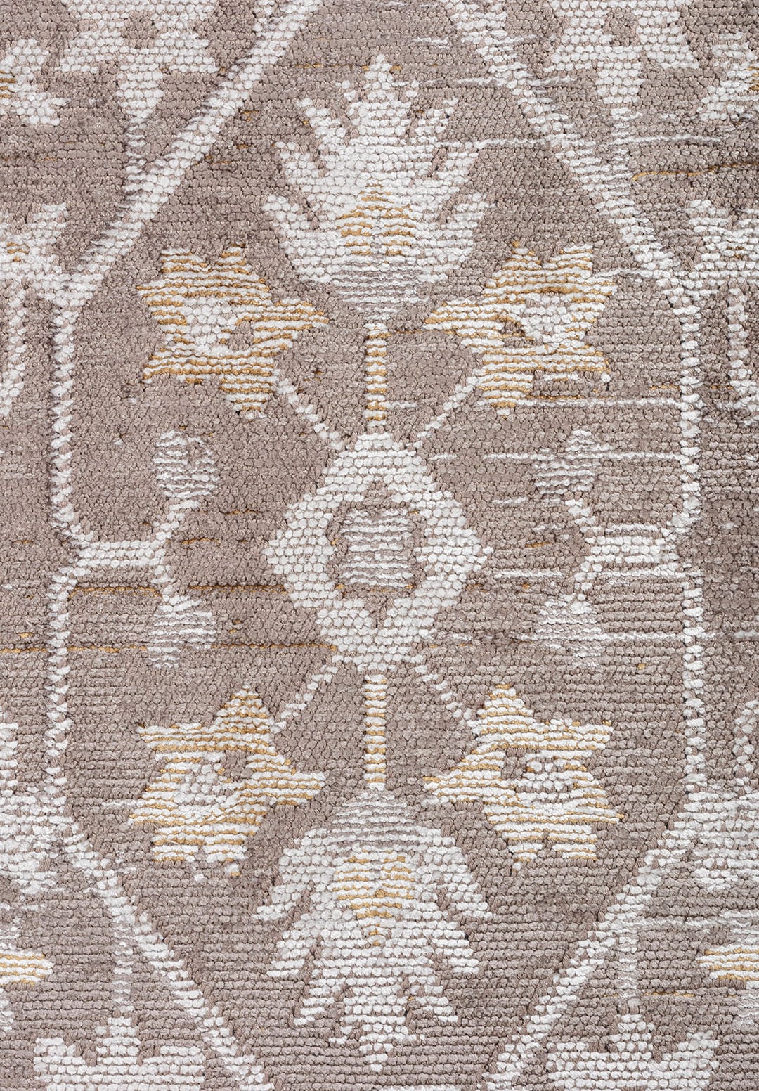 FLEUR LIGHT BROWN - BONE - DARK GREY RUG - 5