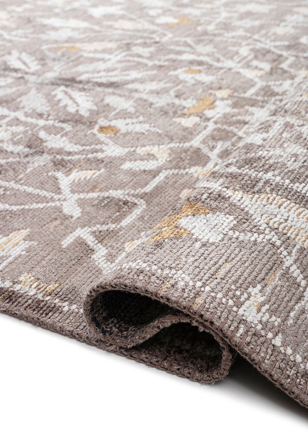 FLEUR LIGHT BROWN - BONE - DARK GREY RUG - 2