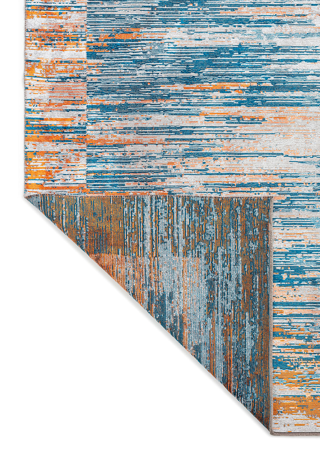 TWILIGHT CYAN - ORANGE - WHITE RUG - 3