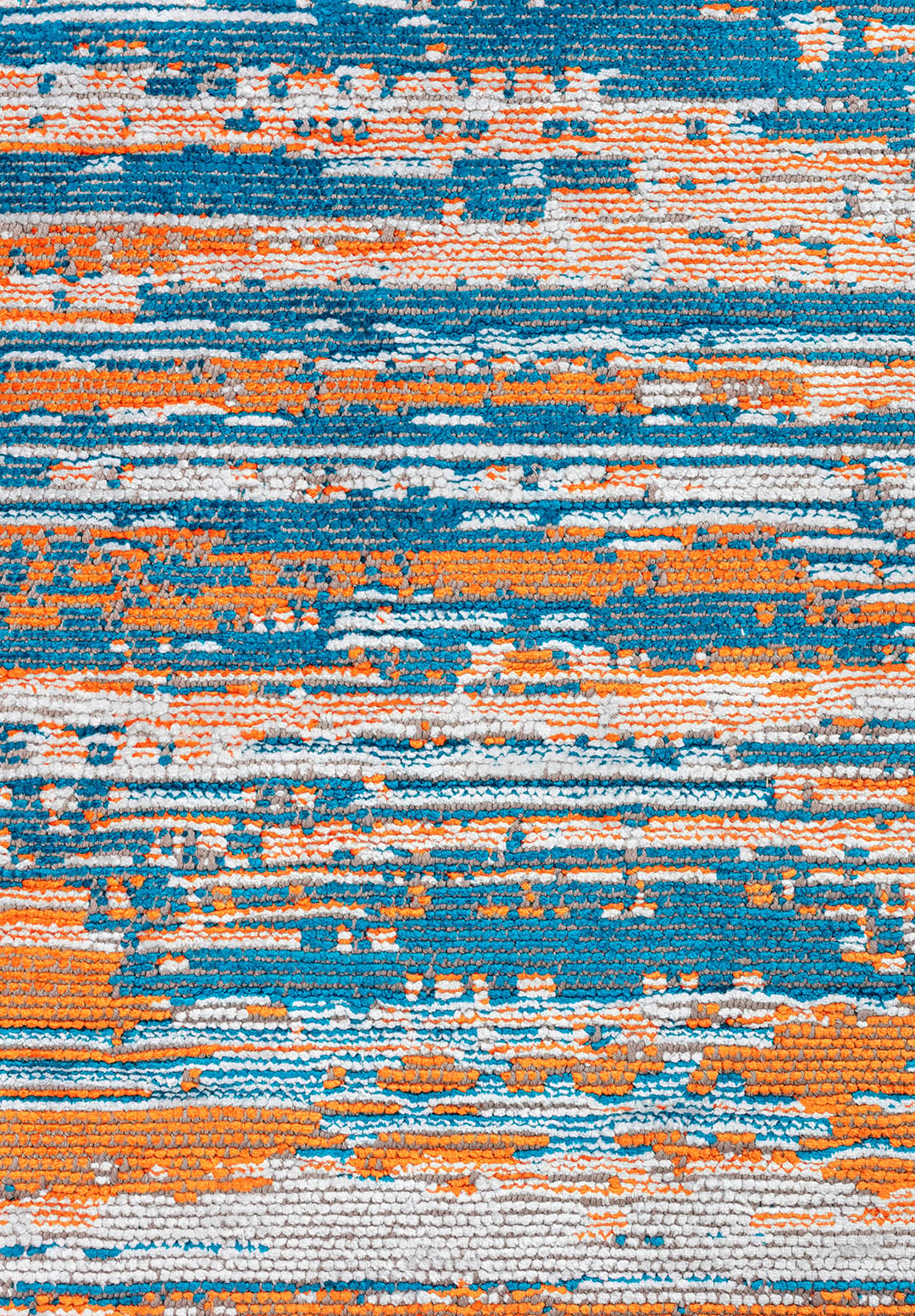 TWILIGHT CYAN - ORANGE - WHITE RUG - 5