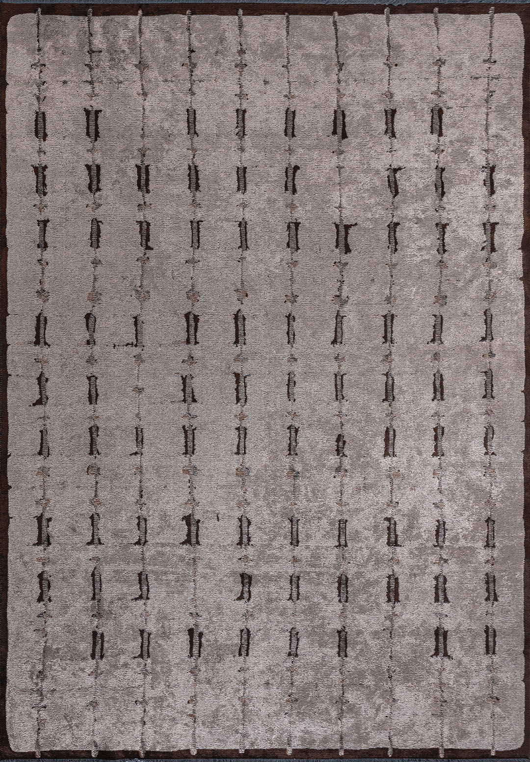 MAYA DARK BROWN - BLACK - CREAM RUG