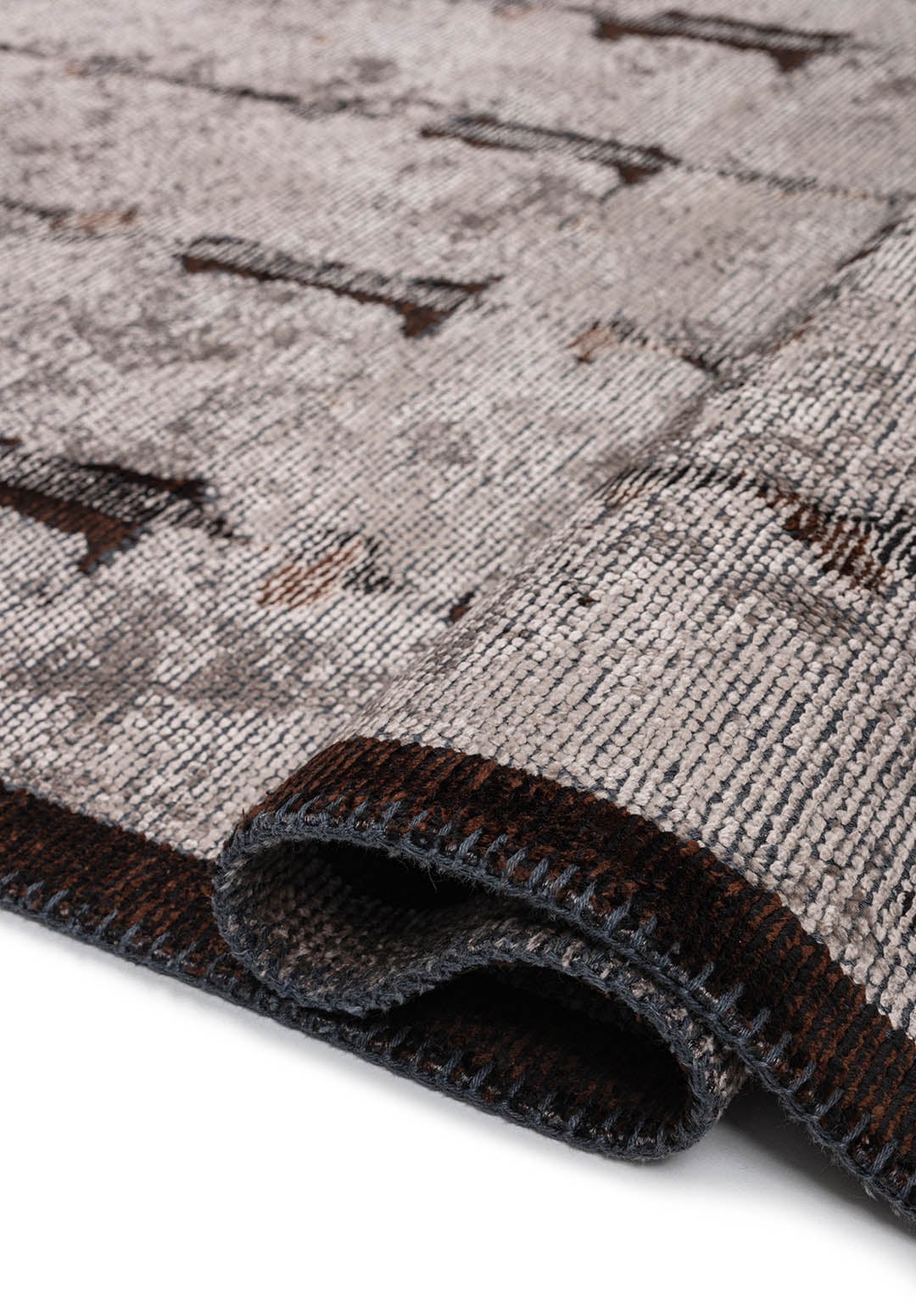 MAYA DARK BROWN - BLACK - CREAM RUG - 2