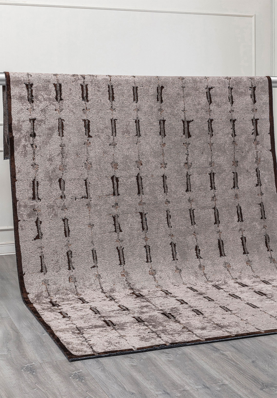 MAYA DARK BROWN - BLACK - CREAM RUG - 4