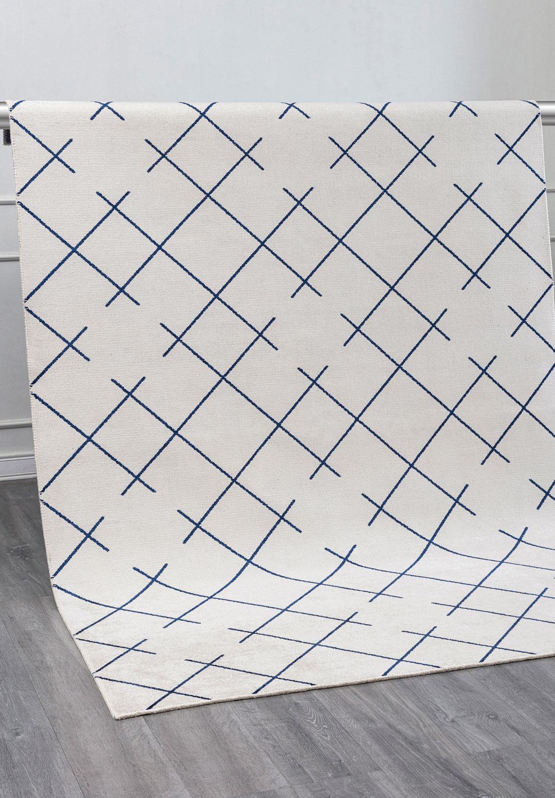 FUSE NAVY BLUE - DARK NAVY - ECRU RUG - 4