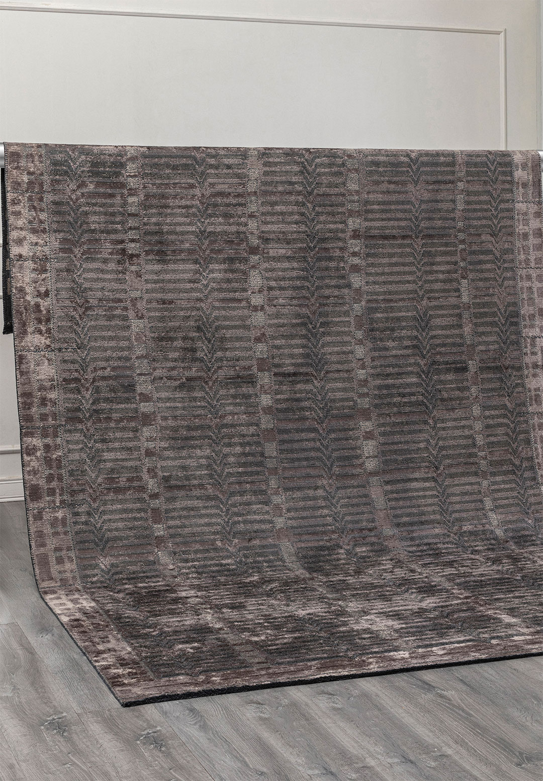 INCA ANTHRACITE - DARK GREY - BEIGE RUG - 4
