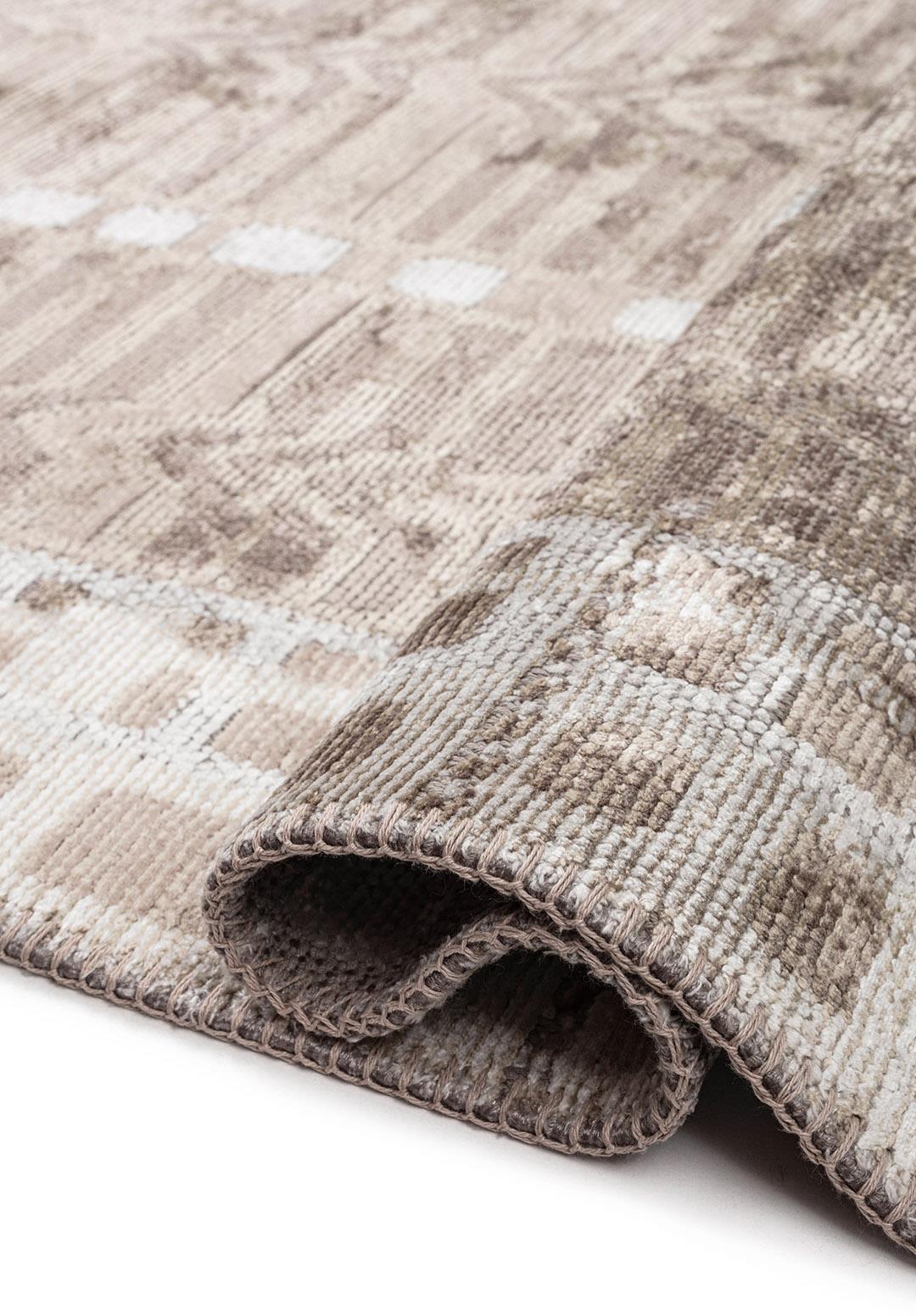 INCA NOUGAT - BEIGE - WHITE RUG - 2