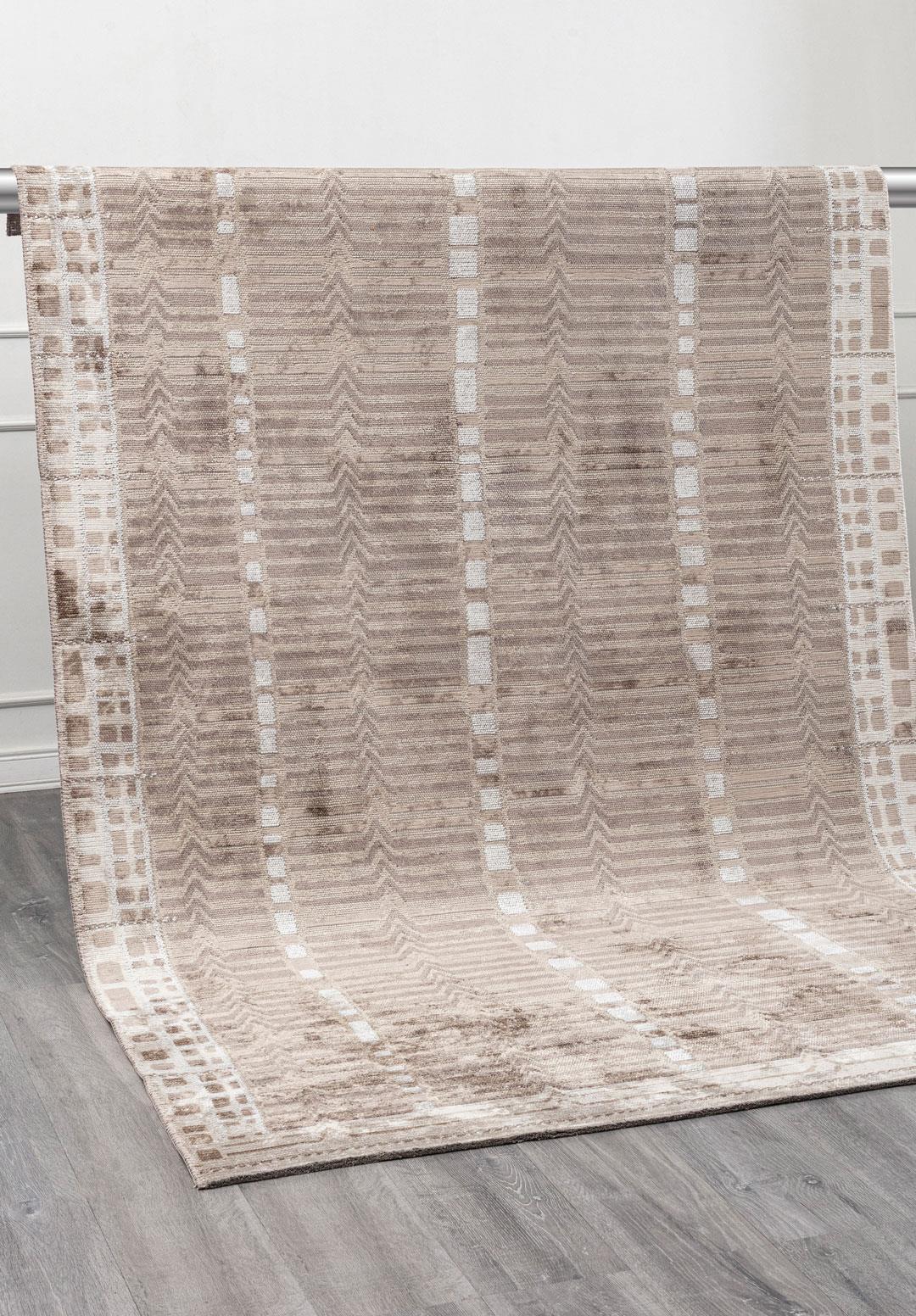 INCA NOUGAT - BEIGE - WHITE RUG - 4