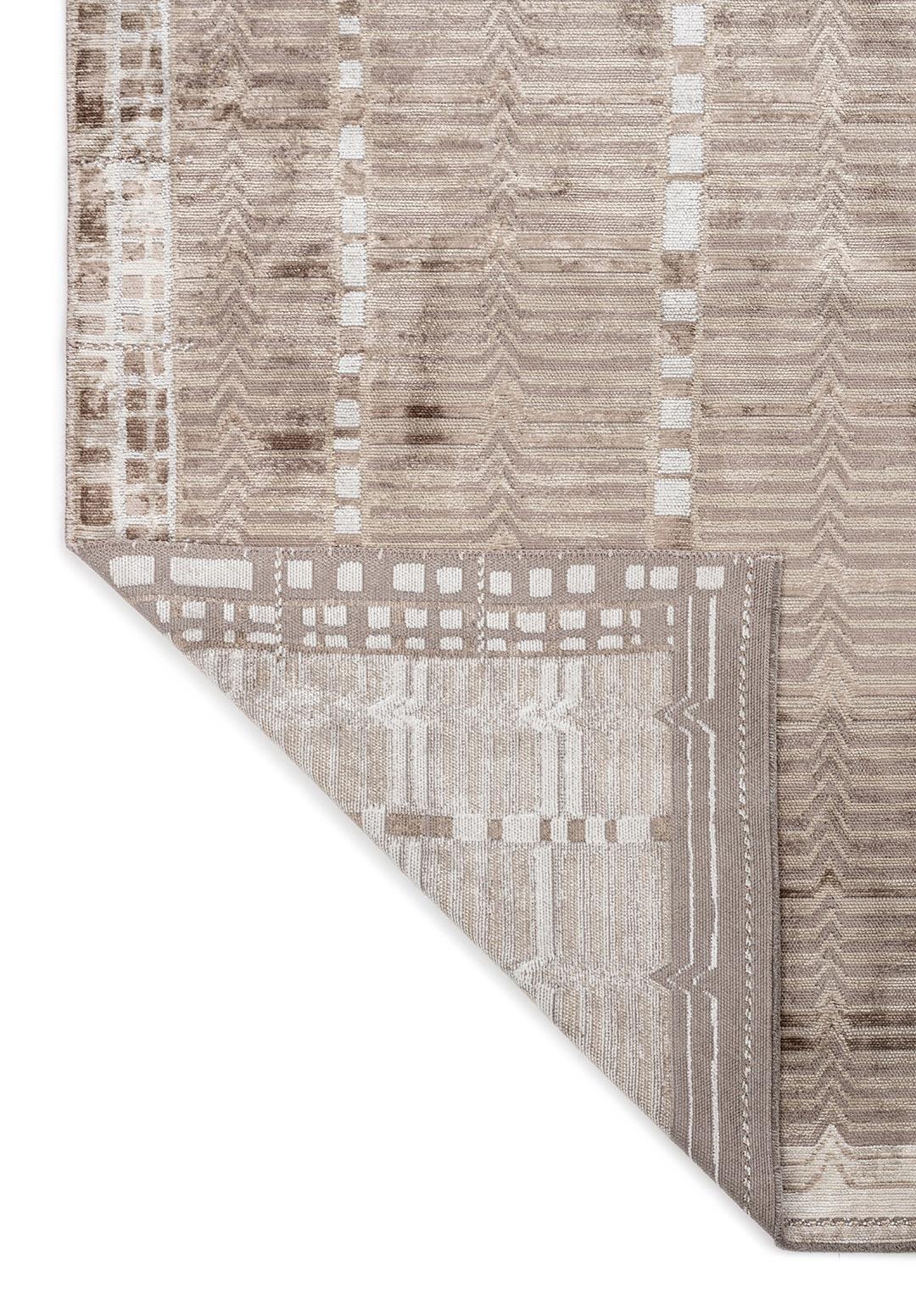 INCA NOUGAT - BEIGE - WHITE RUG - 3