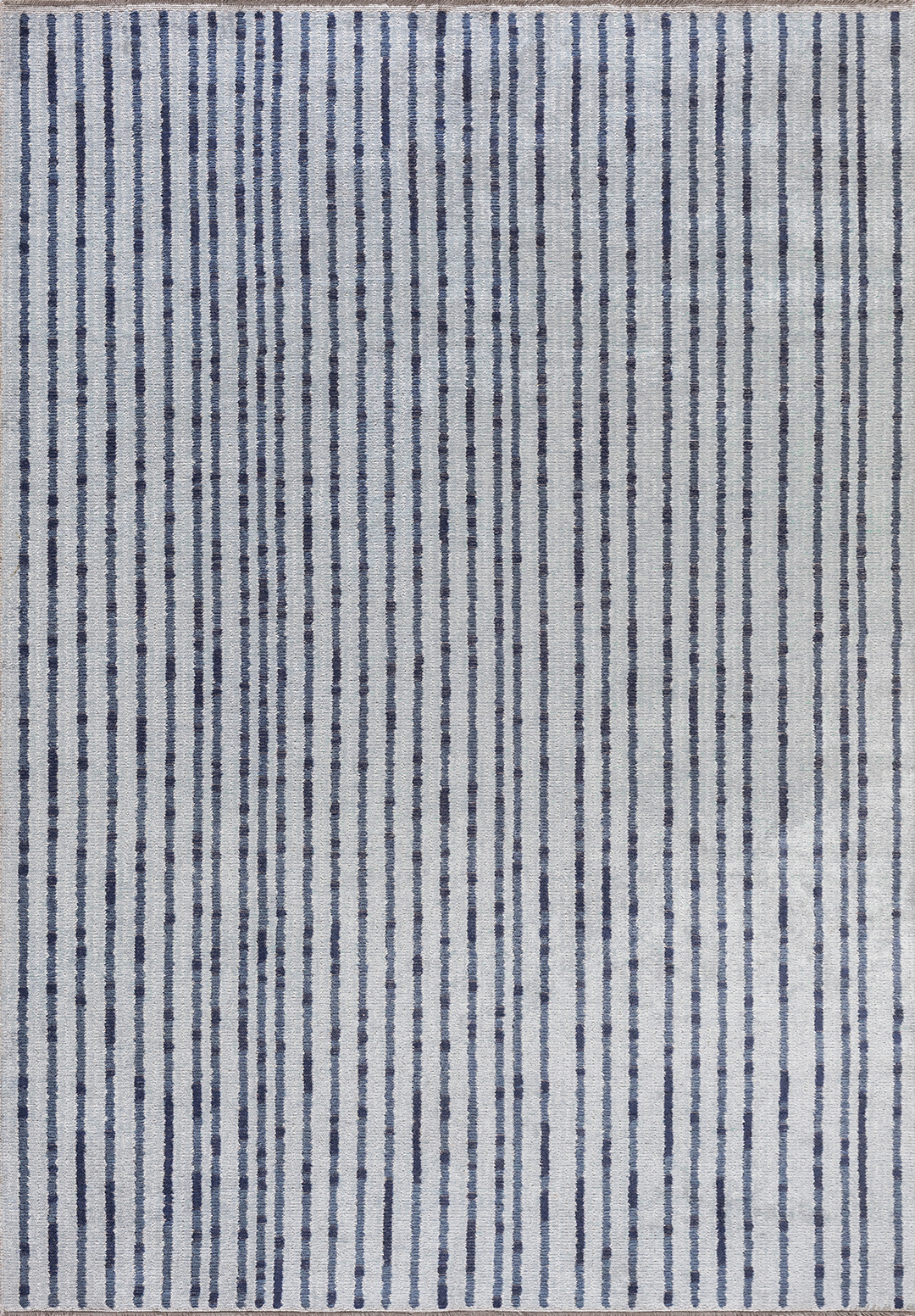 GLACIER DARK NAVY - BLUE - WHITE RUG - 1