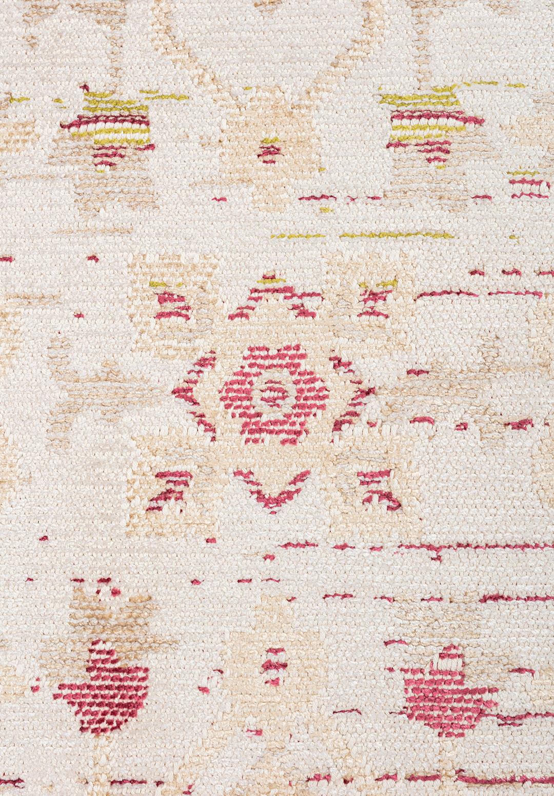 FLEUR ECRU - CREAM - ROSE - OLIVE GREEN - DAMSON RUG - 5
