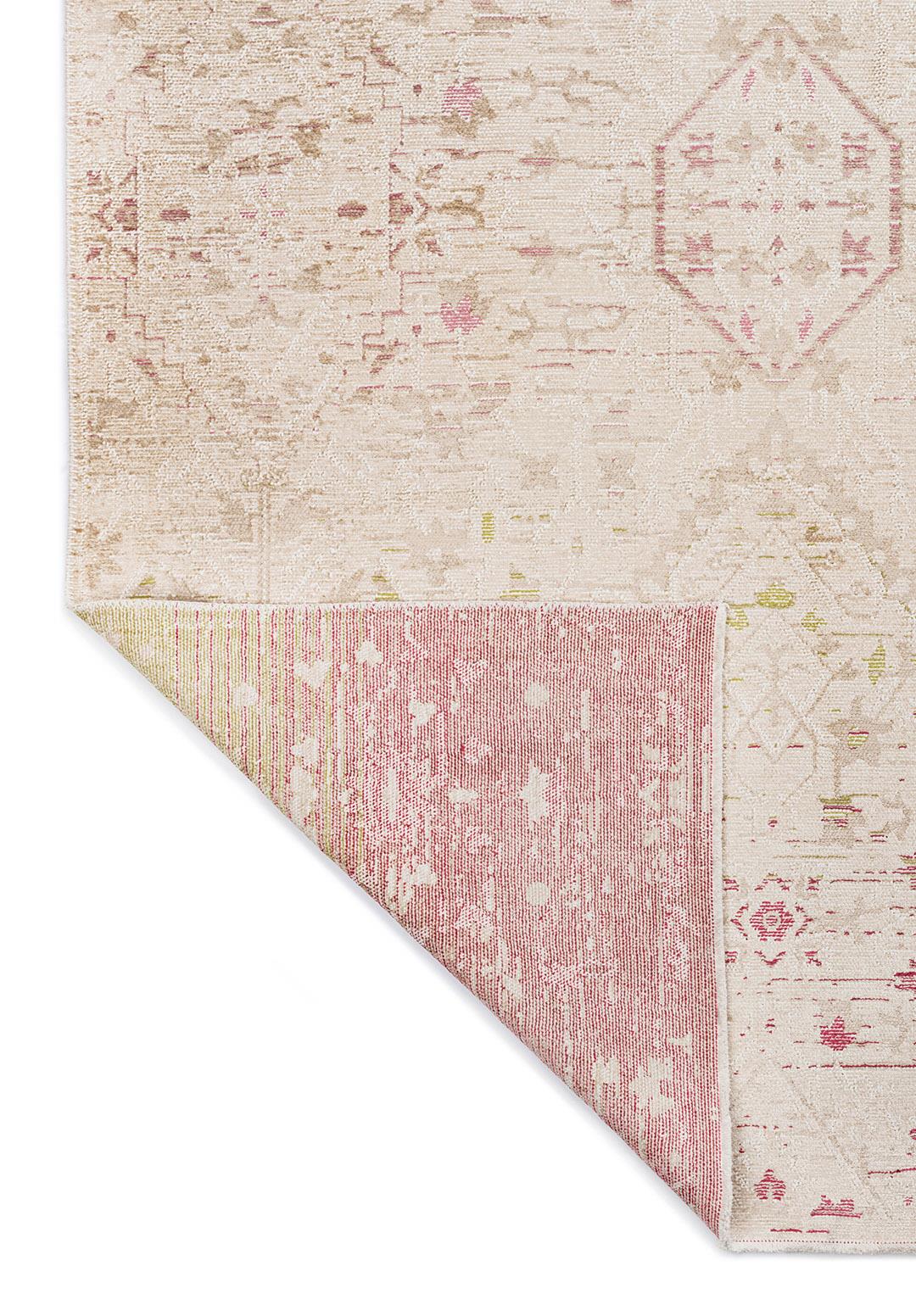 FLEUR CREAM - CREAM - ROSE - OLIVE GREEN - DAMSON RUG - 3