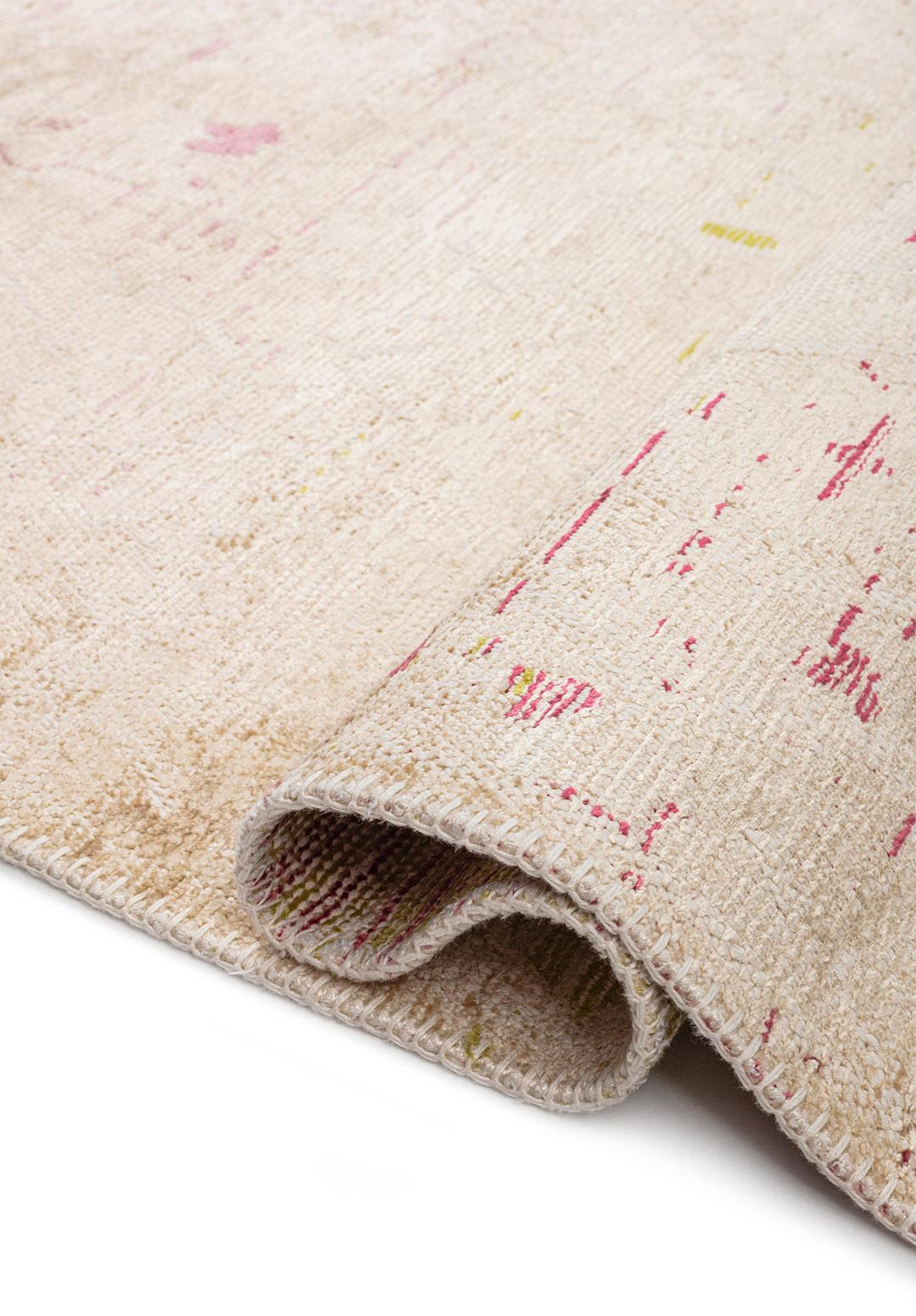FLEUR CREAM - CREAM - ROSE - OLIVE GREEN - DAMSON RUG - 2