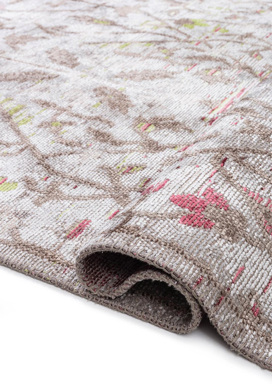 FLEUR BONE - NOUGAT - ROSE - OLIVE GREEN - DAMSON RUG - 2