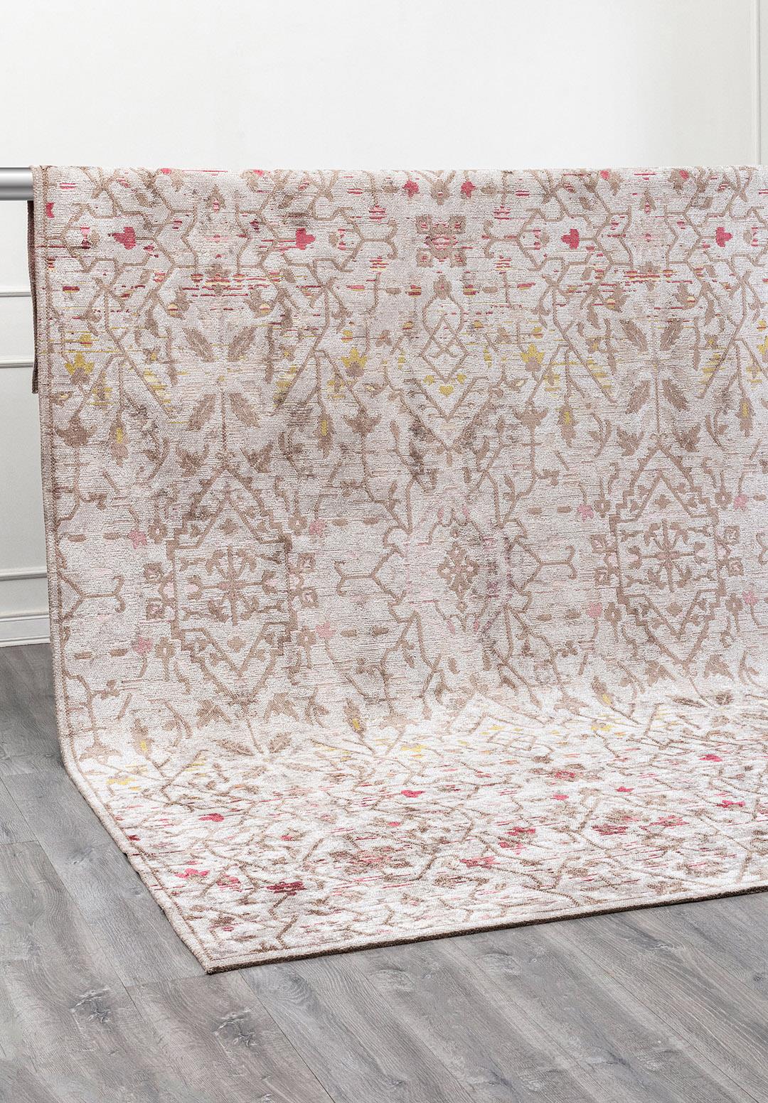 FLEUR BONE - NOUGAT - ROSE - OLIVE GREEN - DAMSON RUG - 4