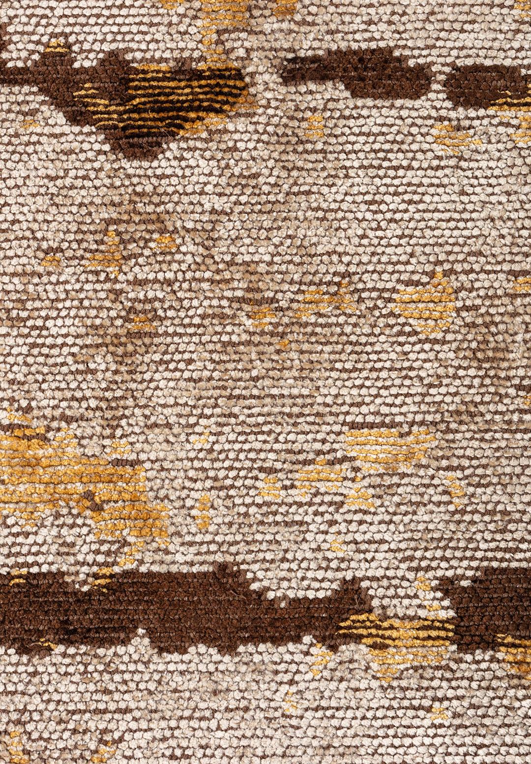 DUSK DARK BROWN - GOLD - CREAM RUG - 5