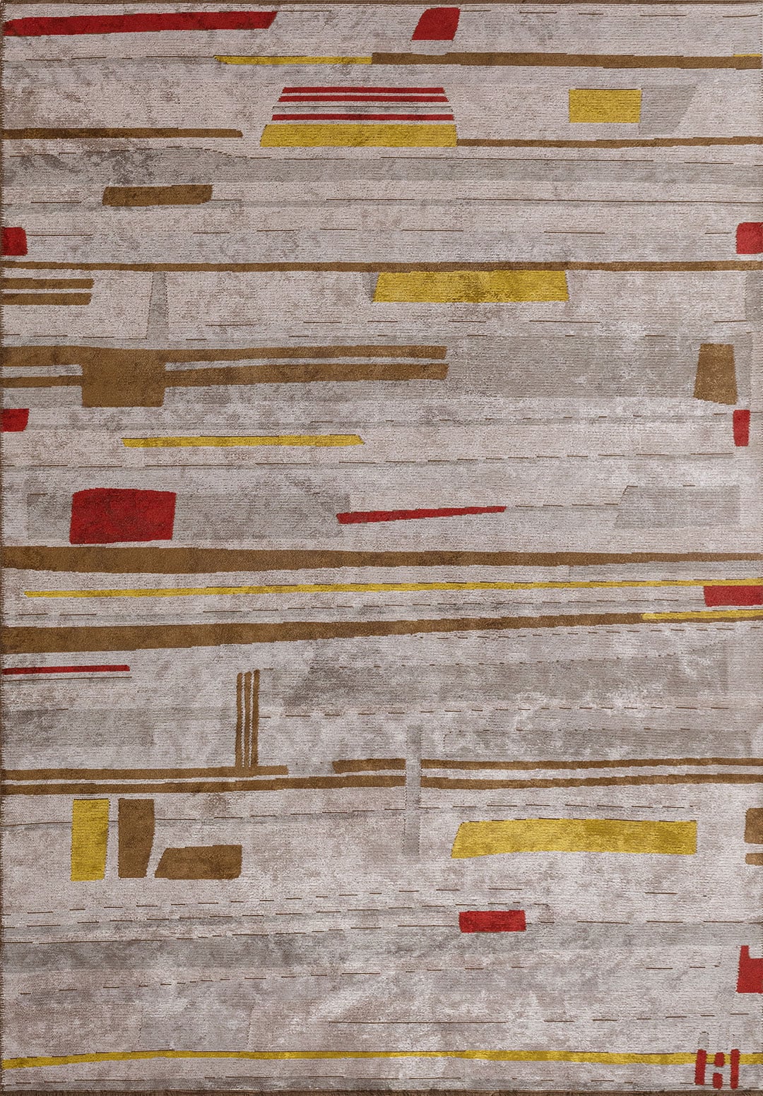 GLIDE LIGHT GREY - CACAO - YELLOW - RED - BONE - GREY RUG - 1