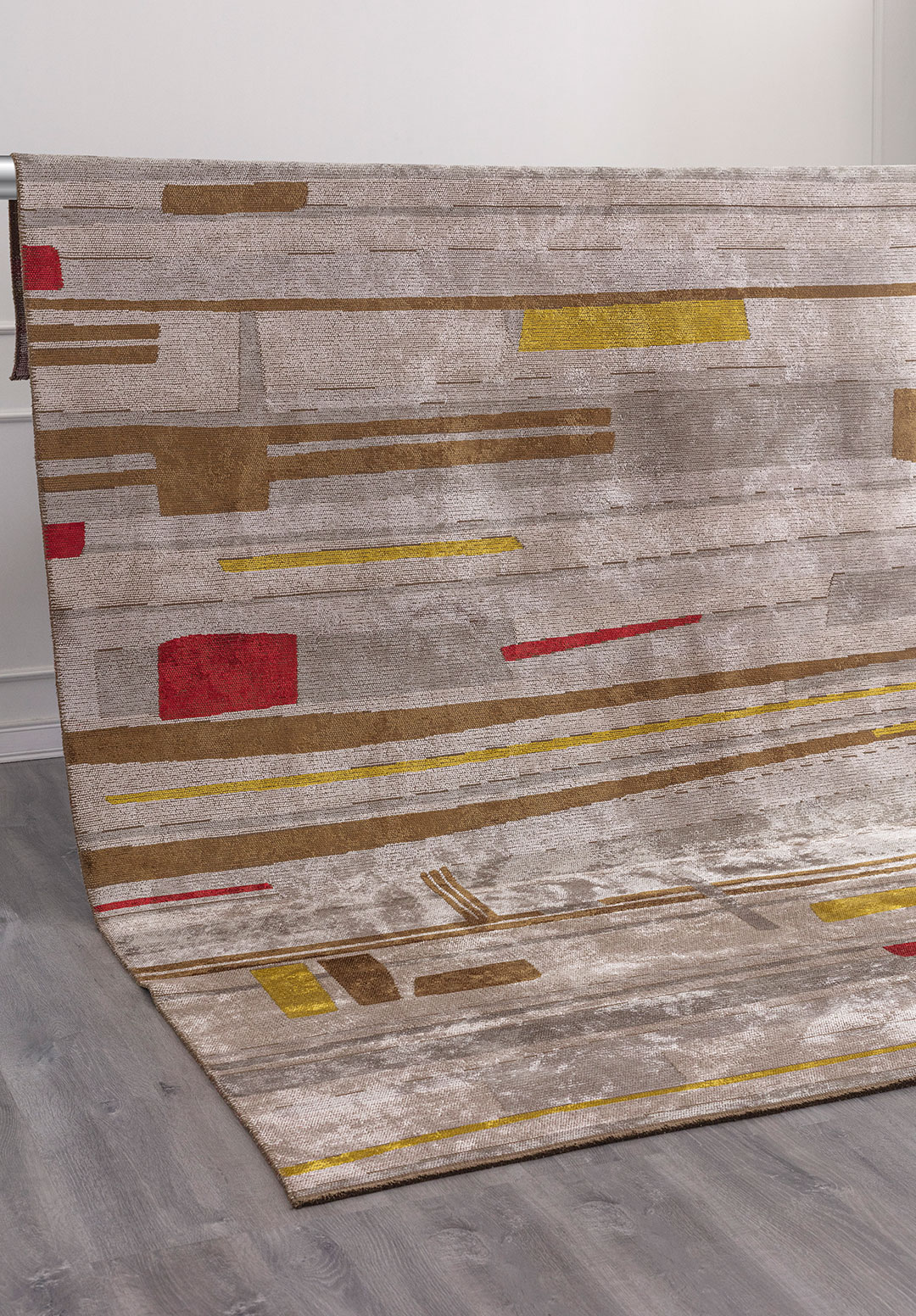 GLIDE LIGHT GREY - CACAO - YELLOW - RED - BONE - GREY RUG - 4