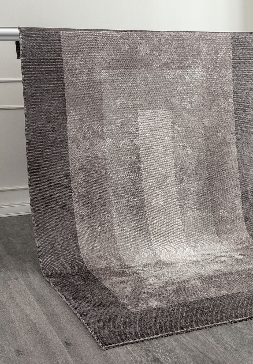 HALL CHARCOAL - DARK GREY - GREY - LIGHT CREAM RUG - 4