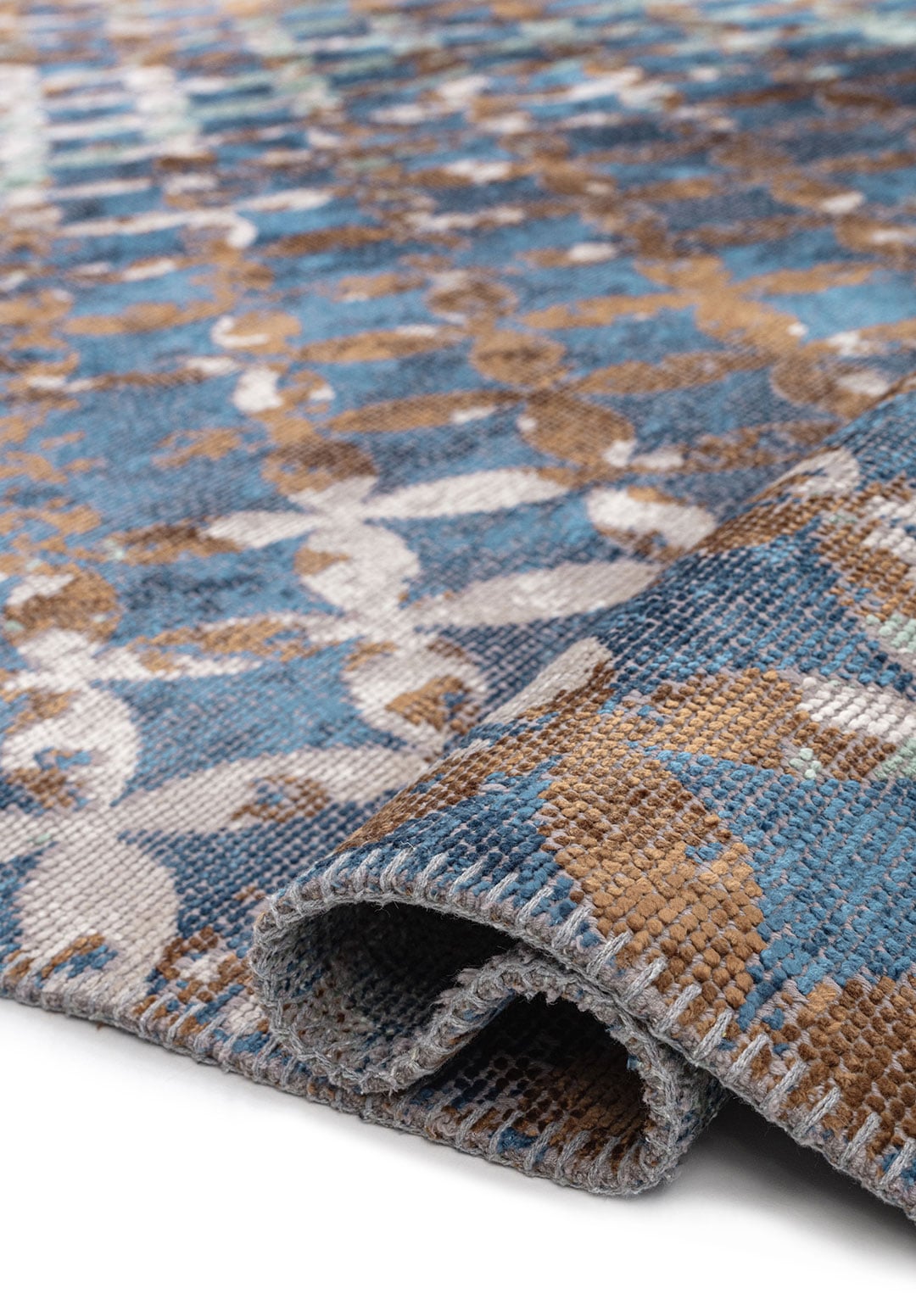 LILY RIVER GREEN - CACAO - NAVY BLUE - BONE RUG - 2