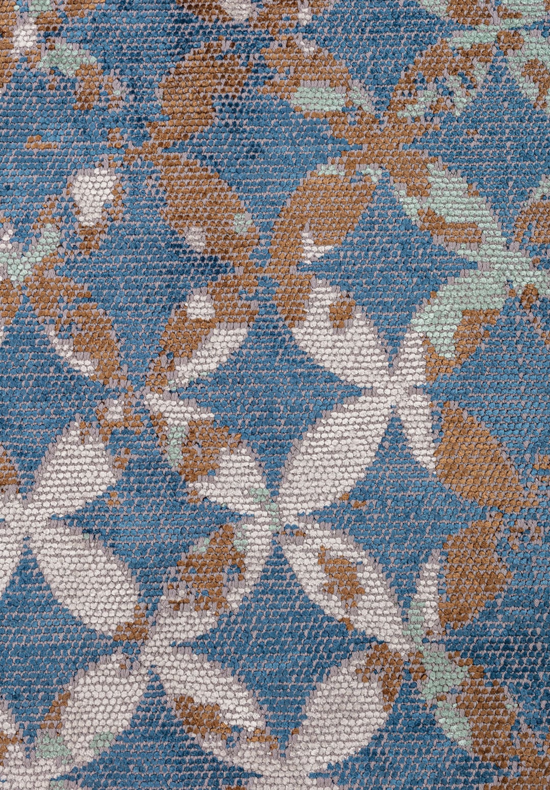 LILY RIVER GREEN - CACAO - NAVY BLUE - BONE RUG - 5
