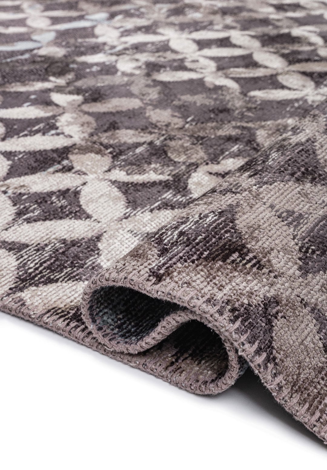LILY ICE BLUE - DARK GREY - CHARCOAL - LIGHT CREAM RUG - 2