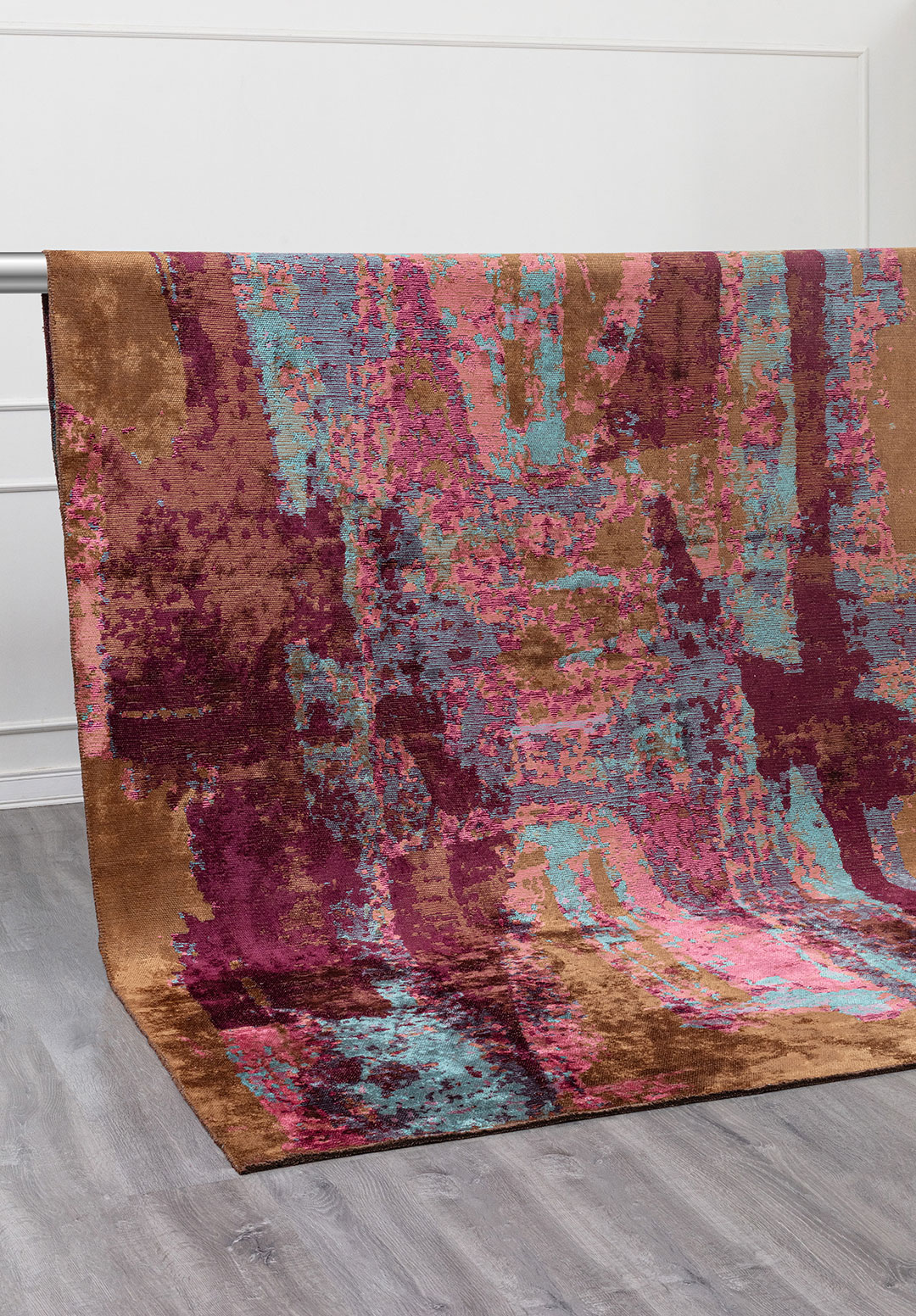 NICE TURQUOISE - DARK DAMSON - PINK - CACAO RUG - 4