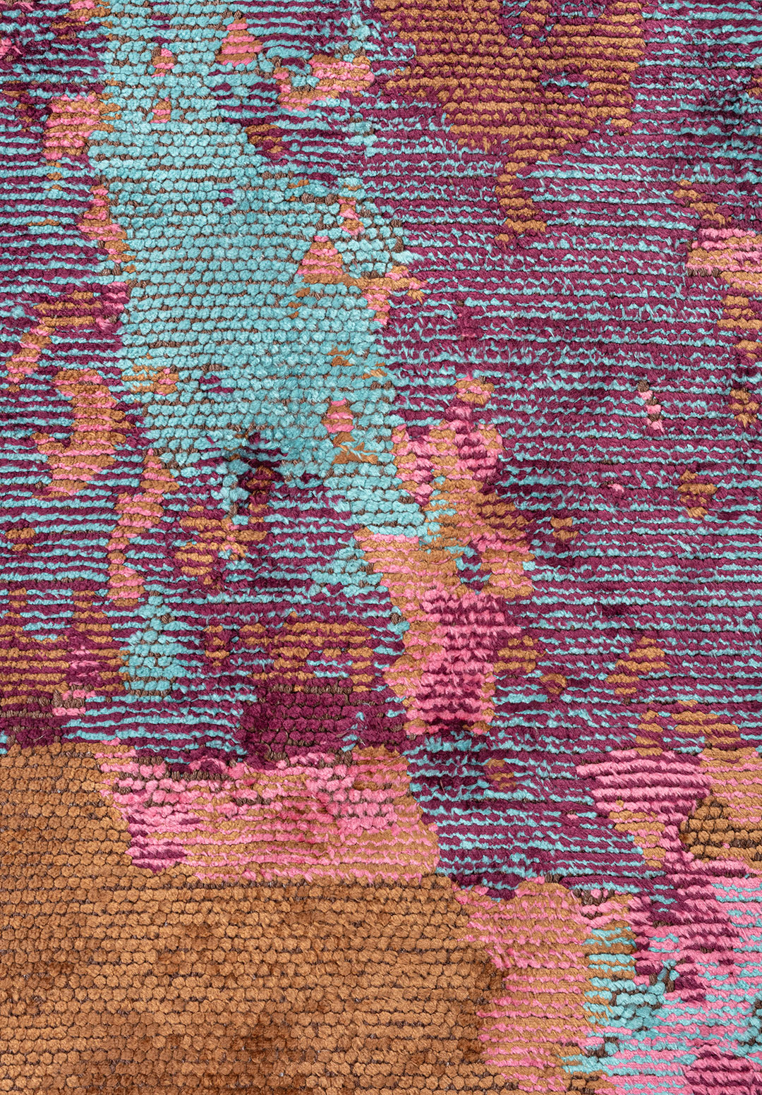 NICE TURQUOISE - DARK DAMSON - PINK - CACAO RUG - 5