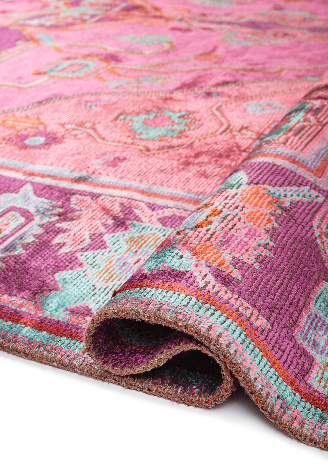 MONARCH RUST - PURPLE - PINK - TURQUOISE RUG - 2