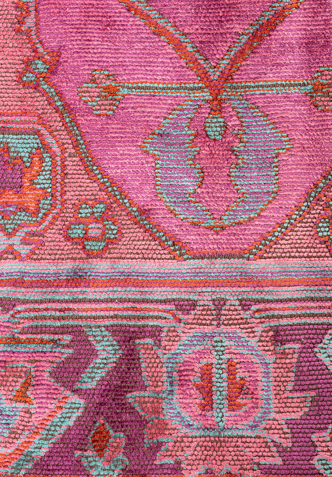 MONARCH RUST - PURPLE - PINK - TURQUOISE RUG - 5