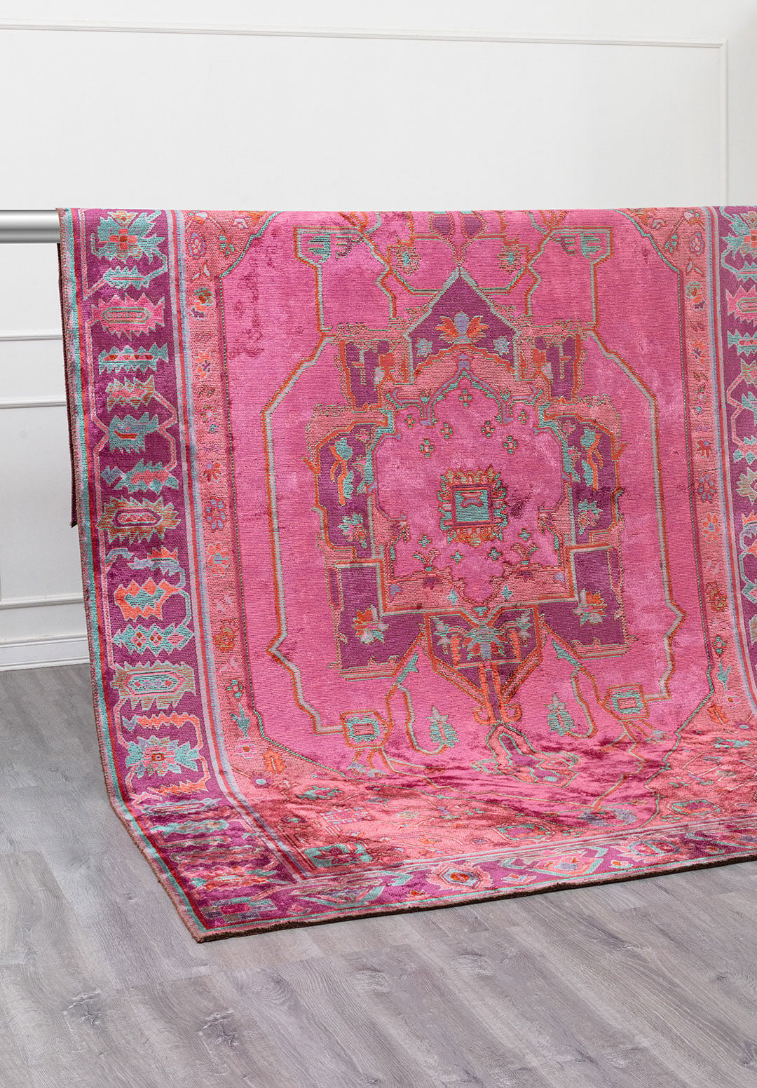 MONARCH RUST - PURPLE - PINK - TURQUOISE RUG - 4