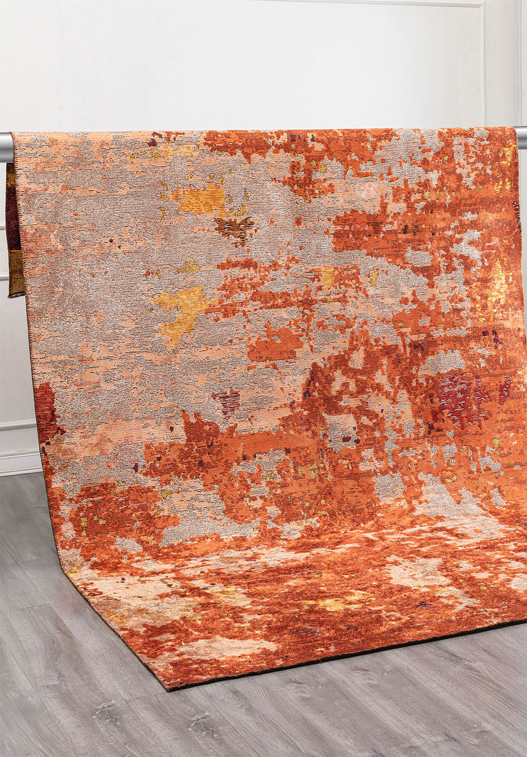 SERENITY CREAM - TERRA - RUST - YELLOW - CHERRY - DARK BROWN RUG - 4