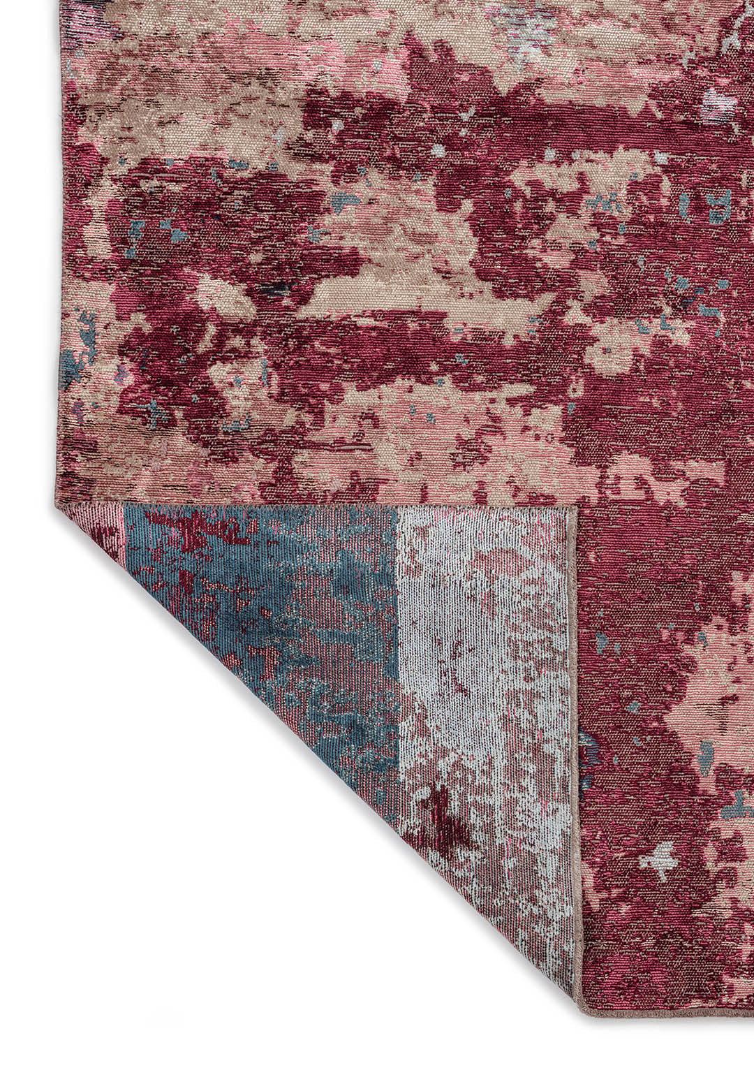 SERENITY BEIGE - ROSE - CHERRY - PETROL - ICE BLUE - DAMSON RUG - 3
